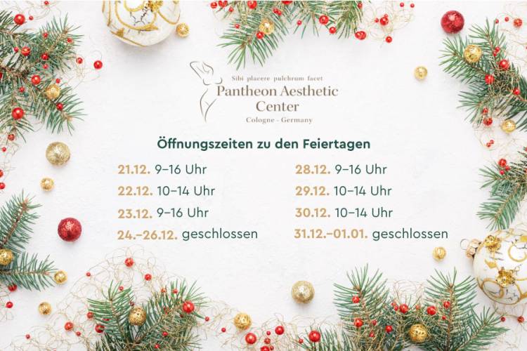 Öffnungszeiten zu Weihnachten und Neujahr 2020
